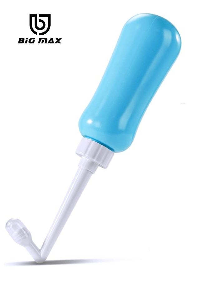 BIG MAX Portable Bidet Sprayer Travel Shattaf for Toilet Personal Hygiene Cleaning/Soothing Postpartum Care/Baby Care Travel Bidet With Hand Held Bidet Bottle 350ML (Blue Color) - Image 1