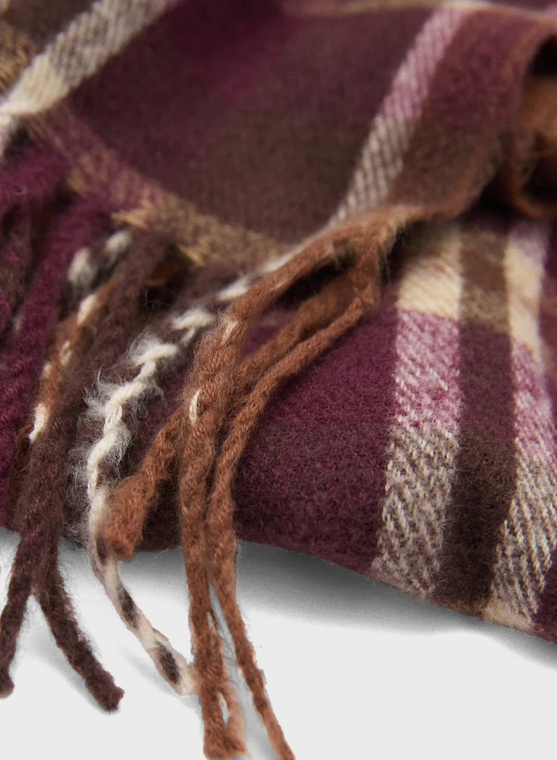 مانجو Rioja Checked Light Weight Scarf