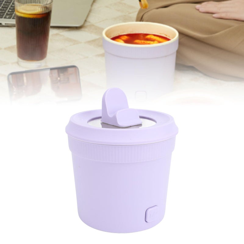 400W Electric Hot Pot 1L Portable Anti Dry Burn Non Stick Visual Lid Phone Slot - Image 3