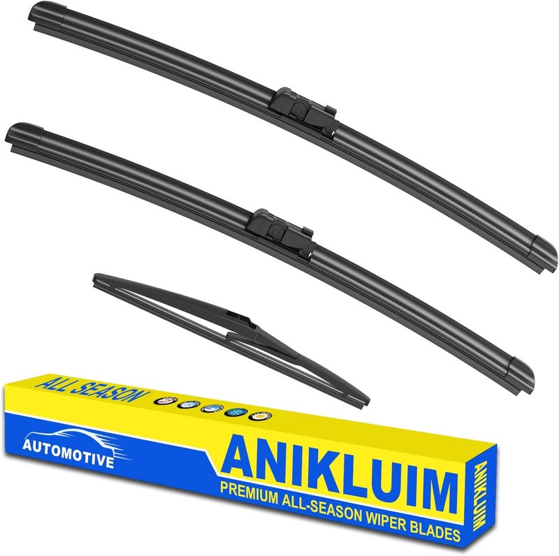 ANIKLUIM 24"+21" Wiper Blades with 12" Rear Wiper Blade Set Replacement for 2009-2017 Buick Enclave Windshield Wipers Original Factory Quality (Pack of 3) - Image 1