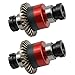 Ruivexi 30T 08Mod Assembled Metal Differential Set for Arrma 118 Granite GROM 118 Typhon GROM 114 Mojave GROM Front Rear Upgrade Parts ARA311177ARA311177V2 2Pcs Red - Image 2