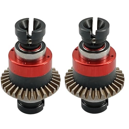Ruivexi 30T 08Mod Assembled Metal Differential Set for Arrma 118 Granite GROM 118 Typhon GROM 114 Mojave GROM Front Rear Upgrade Parts ARA311177ARA311177V2 2Pcs Red - Image 5