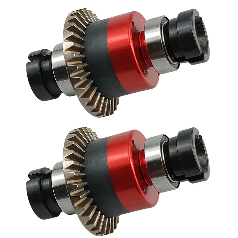 Ruivexi 30T 08Mod Assembled Metal Differential Set for Arrma 118 Granite GROM 118 Typhon GROM 114 Mojave GROM Front Rear Upgrade Parts ARA311177ARA311177V2 2Pcs Red - Image 3