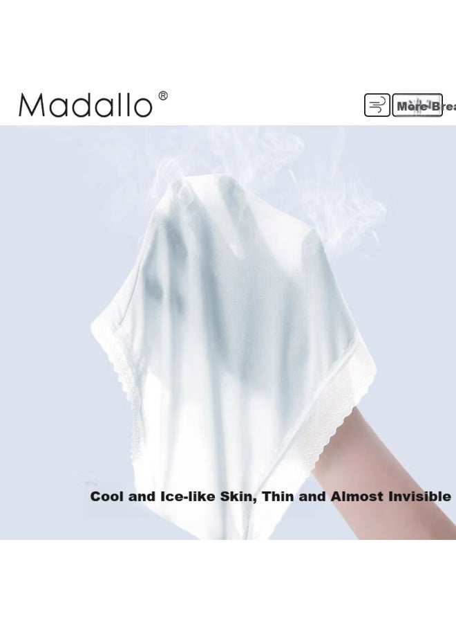 Madallo 4-pack Women's Ice Silk Seamless Antibacterial Summer Thin Quick-dry Breathable Girl's Triangle Shorts Head M - Image 3