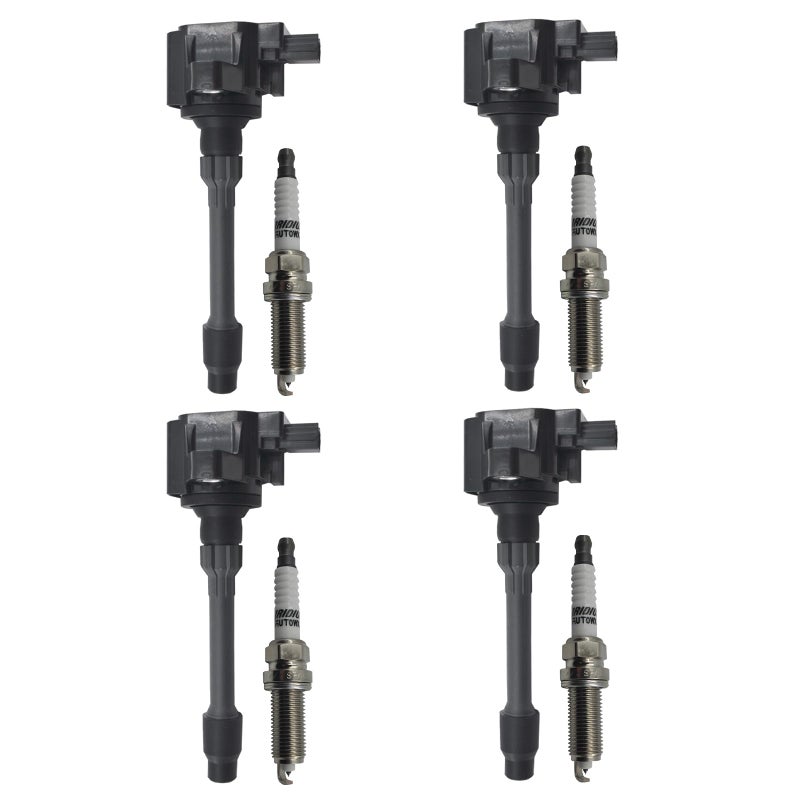 Autowxjq Ignition Coil Iridium Spark Plugs Set of 4pcs UF781 C50031DL Compatible with 2017 Honda CRV 2018 2019 2020 2021 Accord Civic Insight Clarity Hybrid 15L Acura TLX RDX 20L