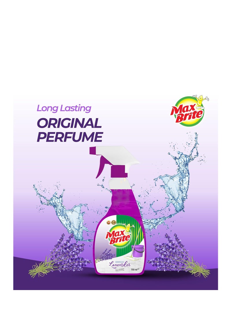Max Brite - Disinfectant Floor Cleaner Spray Lavender Fragrance 750 ml - Image 1
