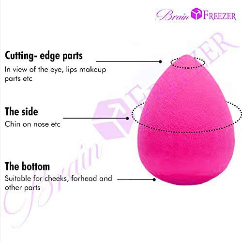 Brain Freezer Make Up Sponge Beauty Blender Puff Compatible With Powder, Concealer and Foundation Applicator (Color May Vary) - Image 3