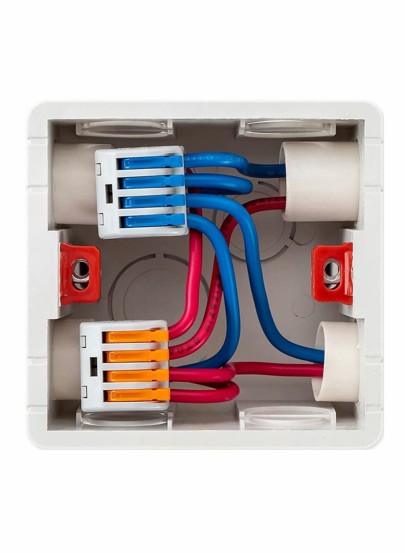 141Pcs Lever Wire Connectors, Compact Splicing Conductor Connector for Solid Stranded Flexible Wires 28-12 AWG (Blue)  - Image 4