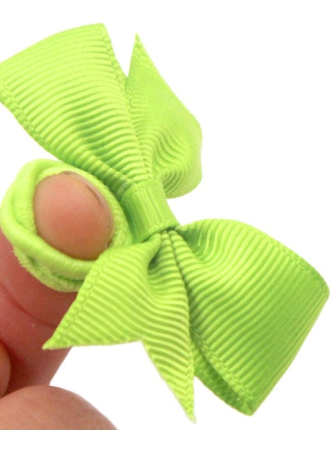 CÉLLOT Baby Hair Ties with Bows, 50pcs 2inch Baby Hair Bows Durable Rubber Bands Ponytail Holders Toddler Essential Hair Accessories for Infants Baby Girls in Pairs - Image 5