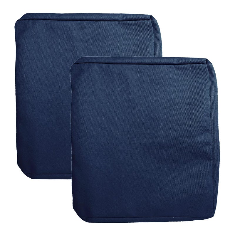 FLYMEI Patio Cushion Covers 24x24x4 Waterproof Outdoor Cushion Cover Replacement 4Packs Outdoor Seat Cushion Slipcover for Outdoor Rattan Chair Sofa  Blue - Image 2
