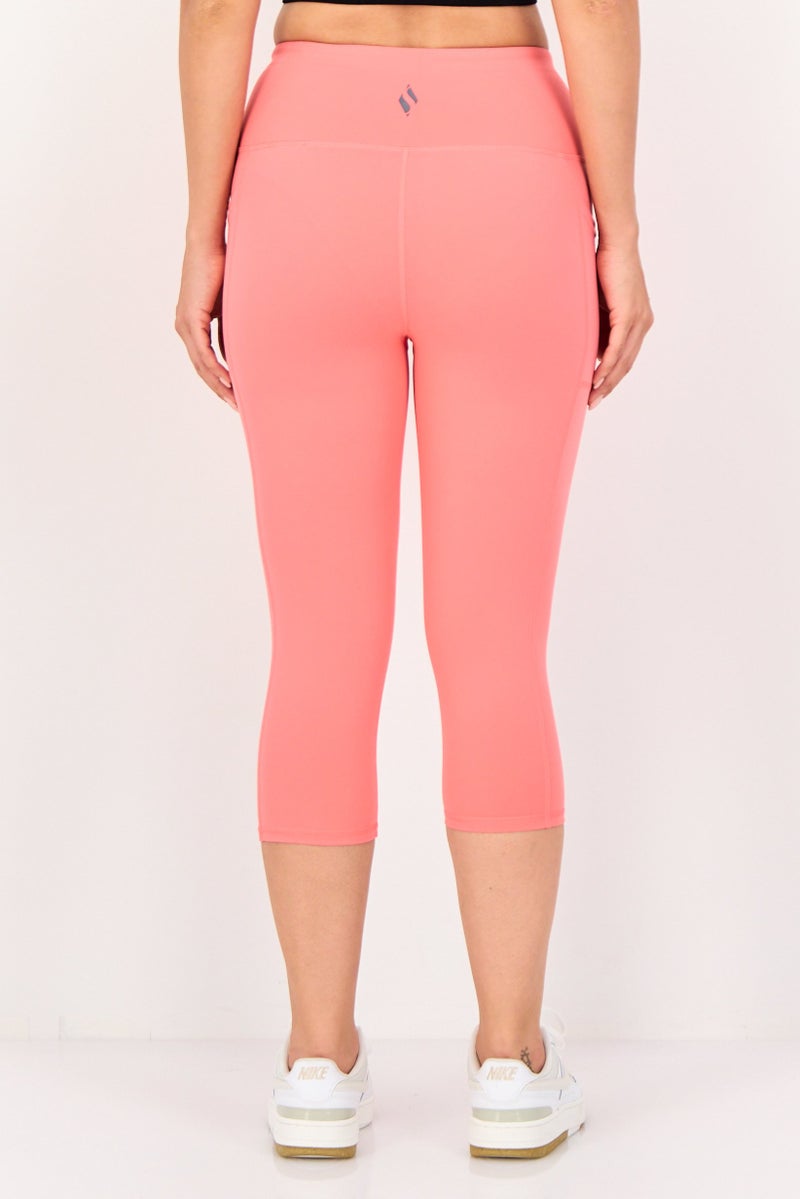 SKECHERS Women Sportswear Fit Running Capri Leggings, Coral - Image 2