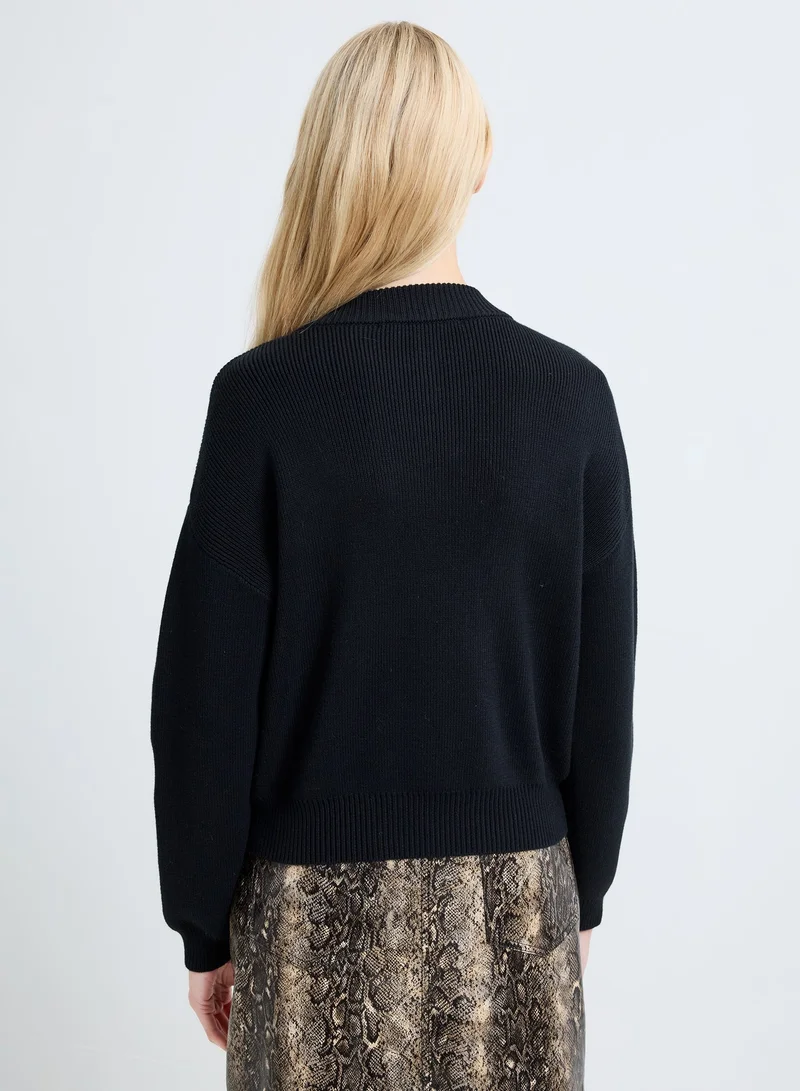 French Connection Blackout Milano Mozart Ls Cardigan for Women | Best Price UAE