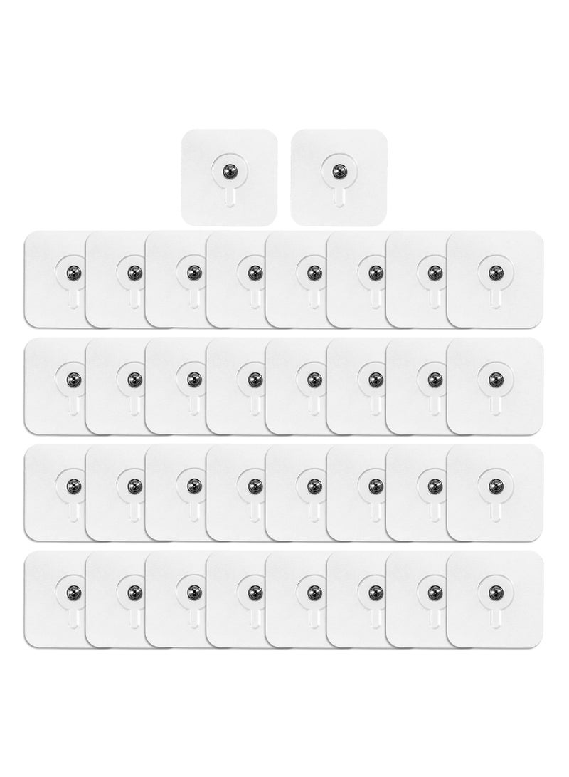 30 Pcs Adhesive Wall Hooks, Transparent Nail-Free Hanging Hooks for Bathroom, Kitchen, Living Room, Waterproof Self-Sticking Hooks for Wall and Ceiling  - Image 1