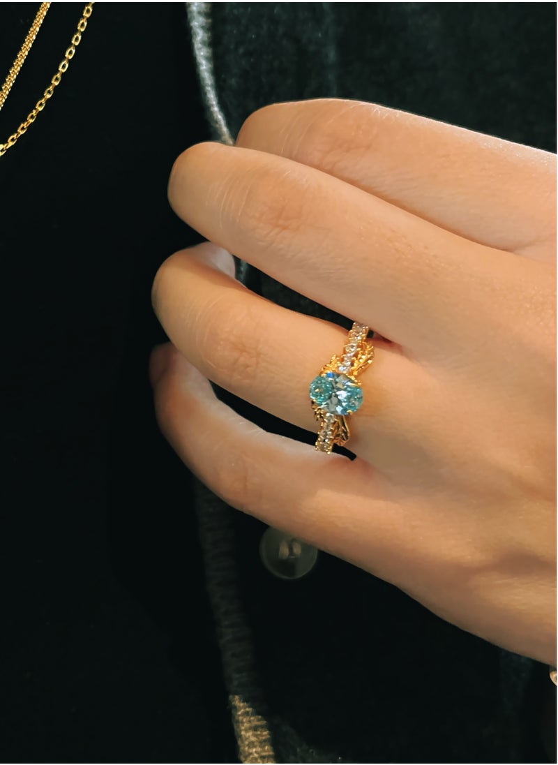 Generic Size-8 Ice Blue Wings Ring  - Image 4