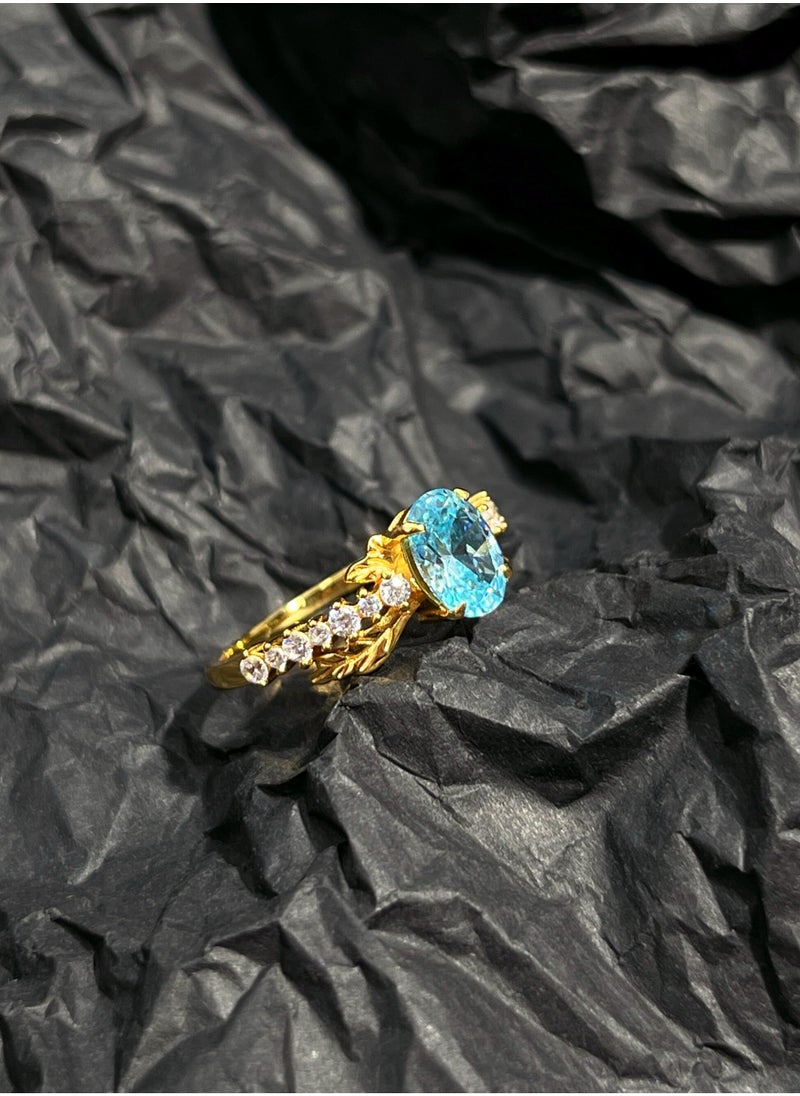 Generic Size-8 Ice Blue Wings Ring  - Image 2
