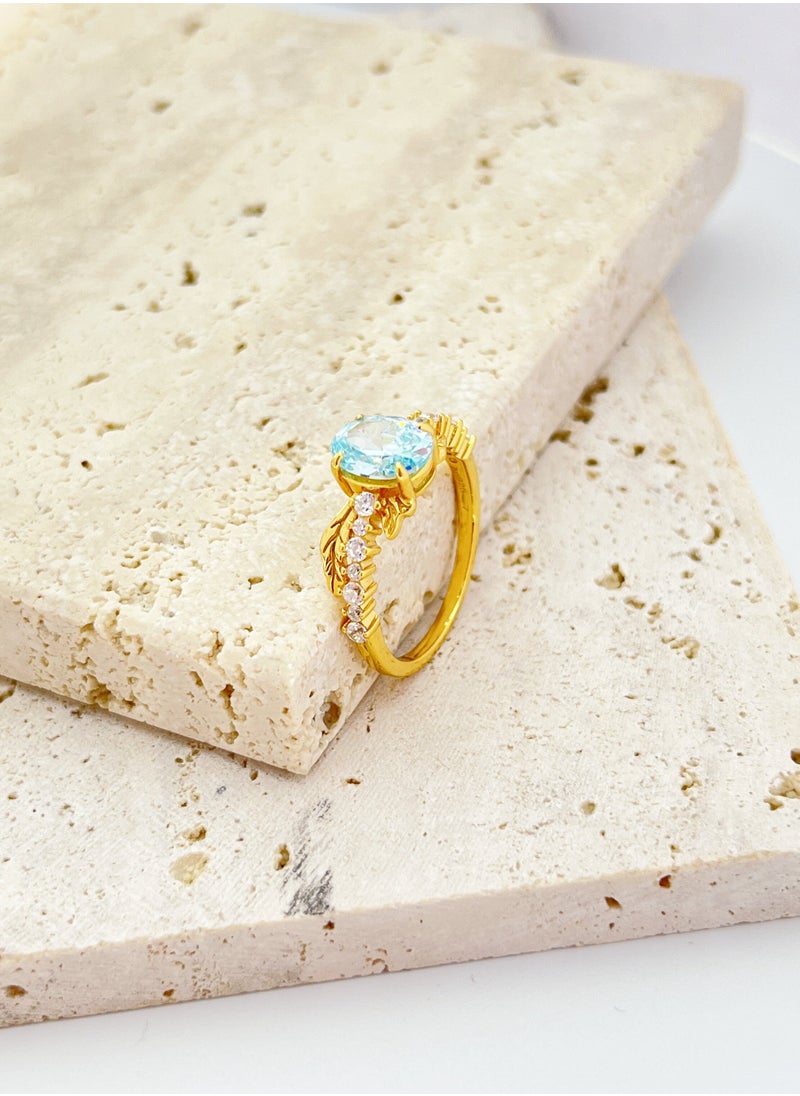 Generic Size-8 Ice Blue Wings Ring  - Image 3
