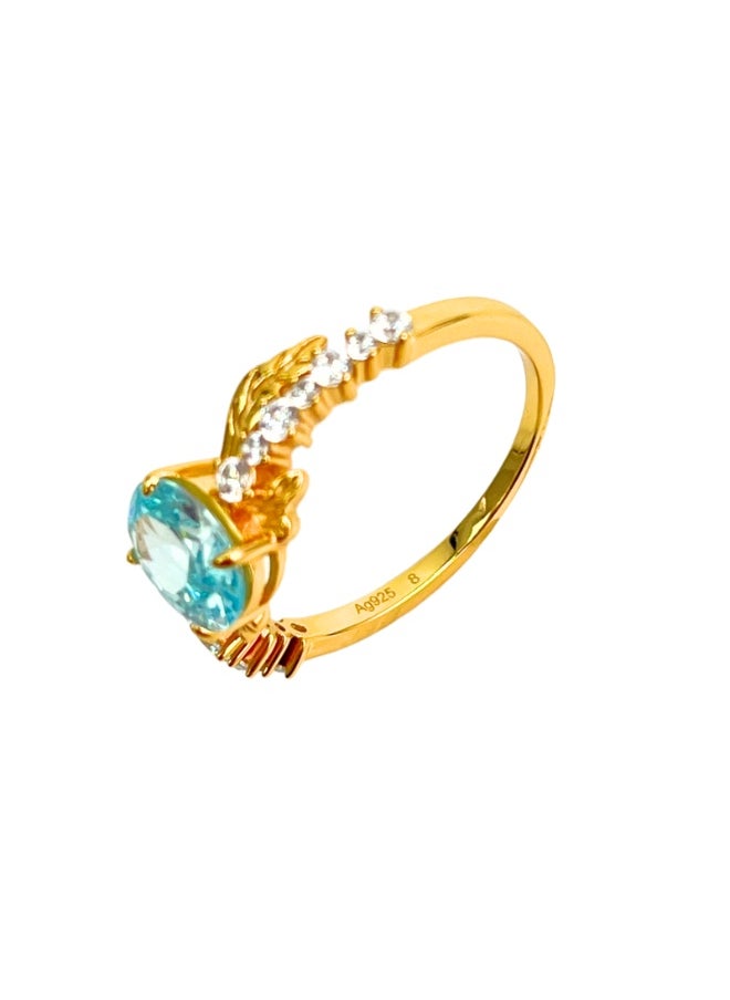 Generic Size-8 Ice Blue Wings Ring  - Image 5