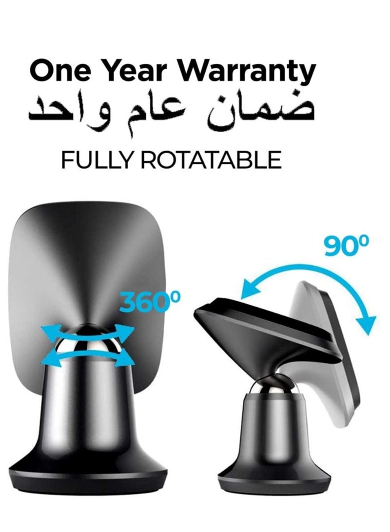 DIGIT PLUS Car phone holder magnet dashboard phone car holder magnetic mount strong suction 360 degree rotation 2 magnetic plates with very strong marantic power compatible with iPhone Samsung Huawei - Image 5