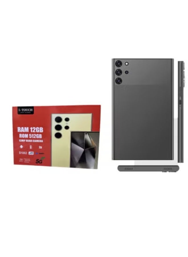 I-TOUCH ITouch Smart Tablet S1002 10.1-Inch Android 13 Tab with Powerful MAL400 Processor, 12GB RAM & 512GB Storage, Dual SIM LTE + 5G Wi-Fi, 10000mAh Battery, PU Protective Case Included, Sleek Black Design for Gaming, Study, Streaming & Office Use - Image 1