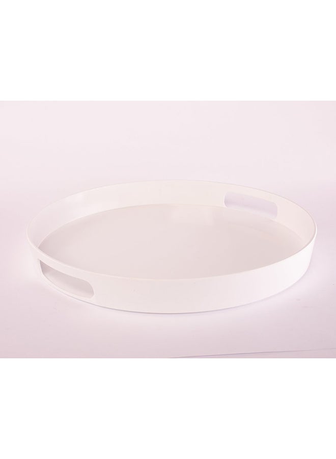 Bright Designs Melamine Ramadan Round Tray Set Of 1 (D 38Cm) White - Image 1