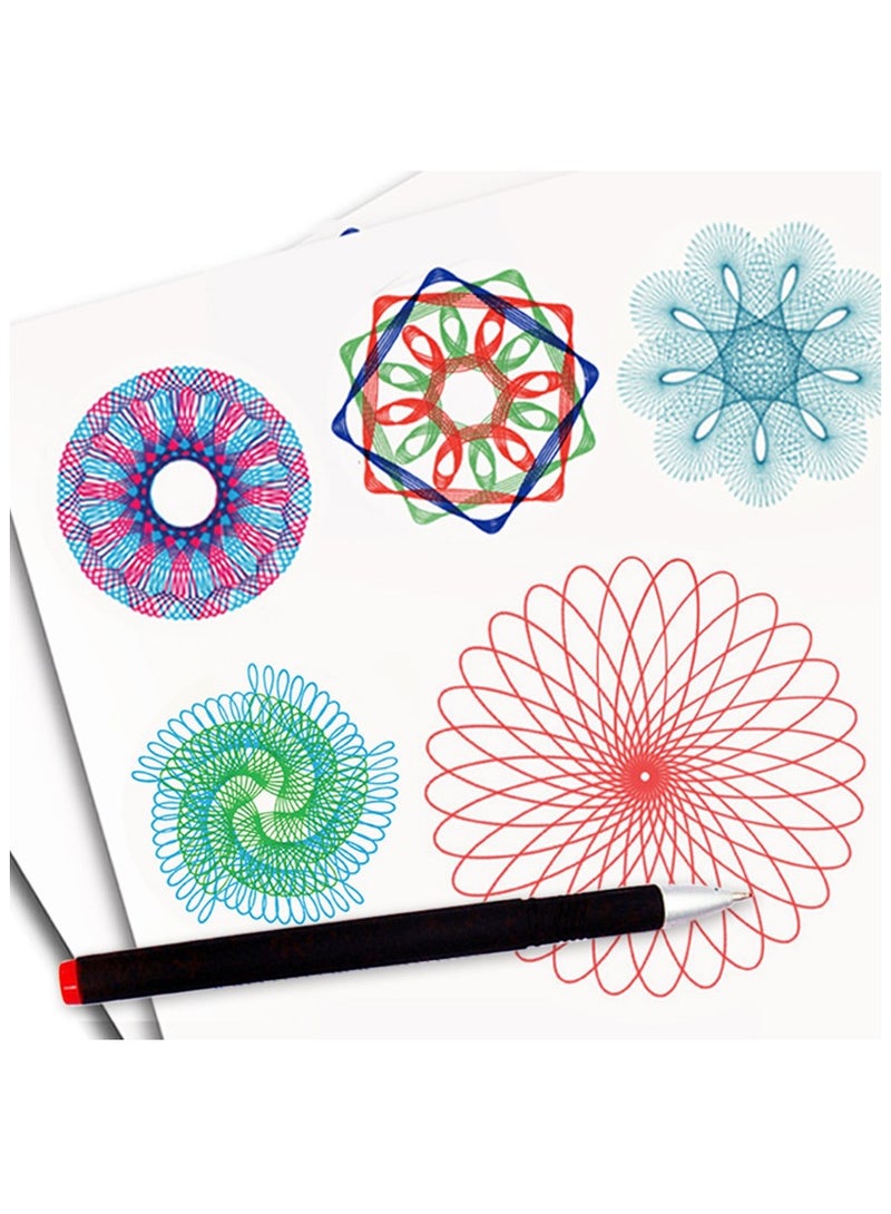 BLOOMING TIME 22Pcs Geometric Ruler DIY Creative Design Set ,Child Spiral Art Craft Creation Education Drawing Stationery Set  - Image 4