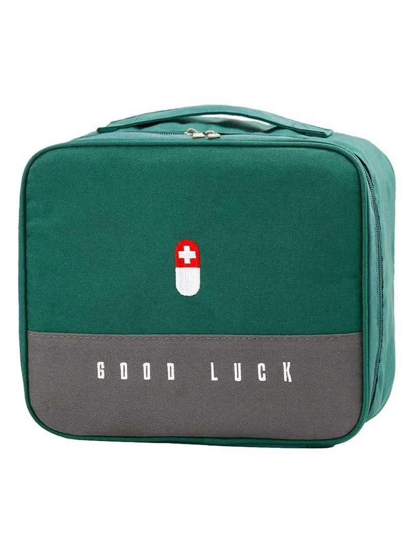 Generic Empty First Aid Bags, Travel Medicine Bag, Medical Supplies Organizer, Portable Medical Medicine Bags Portable Kit for Traveling, Car, Home, Camping, Office, Hiking, Outdoor ( Green) - Image 1