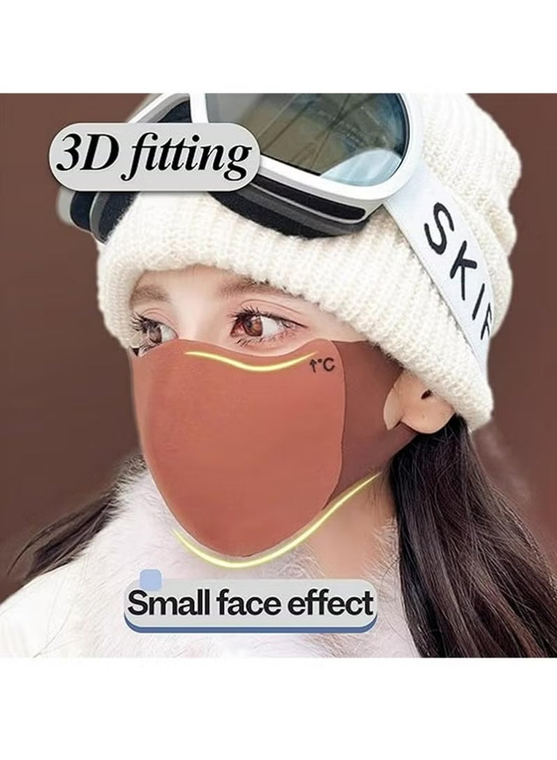 لاسيدو القماش قابلة لإعادة الاستخدام قناع الوجه 3D تركيب مقاوم للرياح مقاوم للغبار الطقس البارد الحرارة التنفس قناع النسيج القابل للغسيل للرياضة في الهواء الطلق نصف الوجه Earloop (5 قطع) - Image 5
