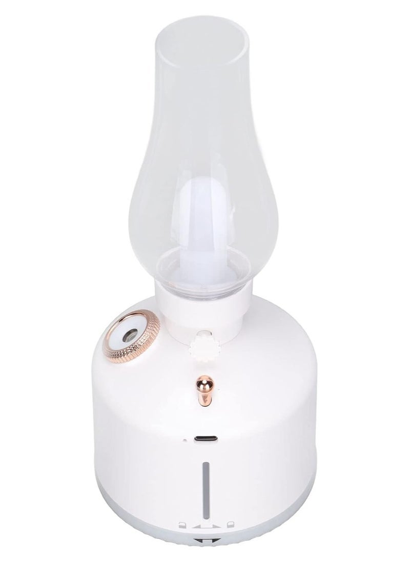 ELTRAZONE Vintage Lamp Humidifier with Soft Night Light – Stylish & Functional Portable Mini Humidifier for Bedroom, Office, Car & Home Use | Silent Operation, USB Powered Aroma Diffuser for Dry Air Relief, Skin Hydration & Relaxing Ambience (White)  - Image 1