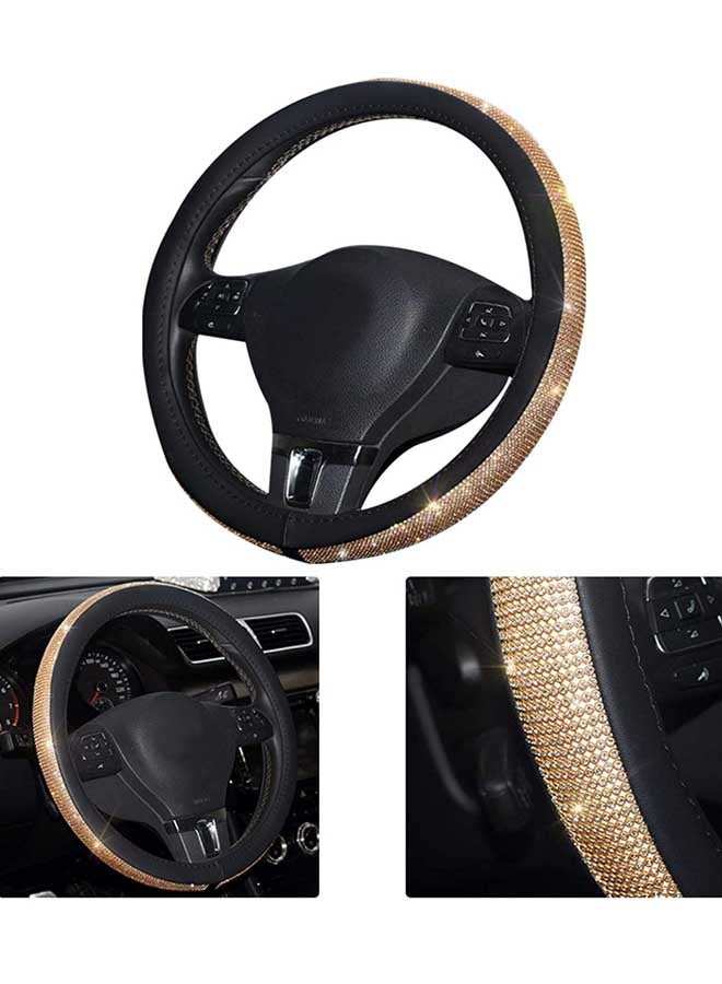 Rhinestone Steering Wheel Cover Car Set 38CM - Image 4