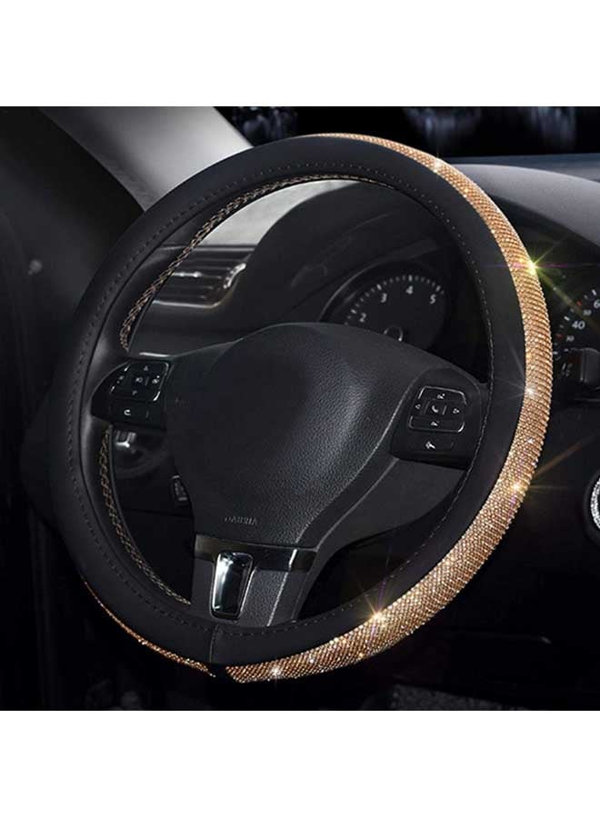 Rhinestone Steering Wheel Cover Car Set 38CM - Image 2