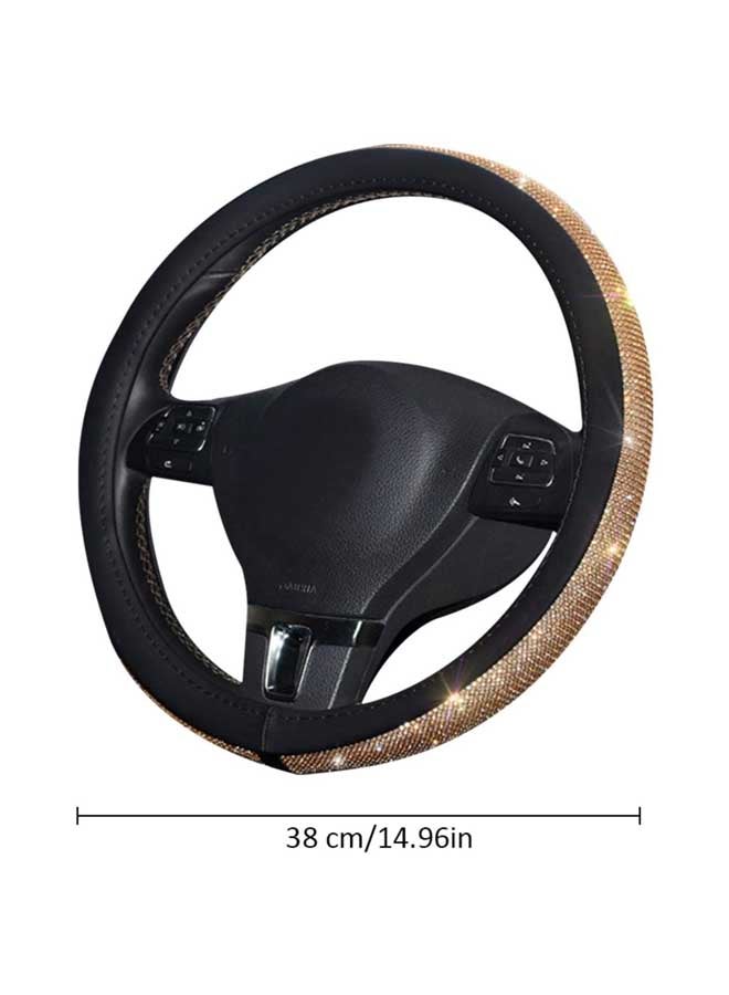 Rhinestone Steering Wheel Cover Car Set 38CM - Image 3