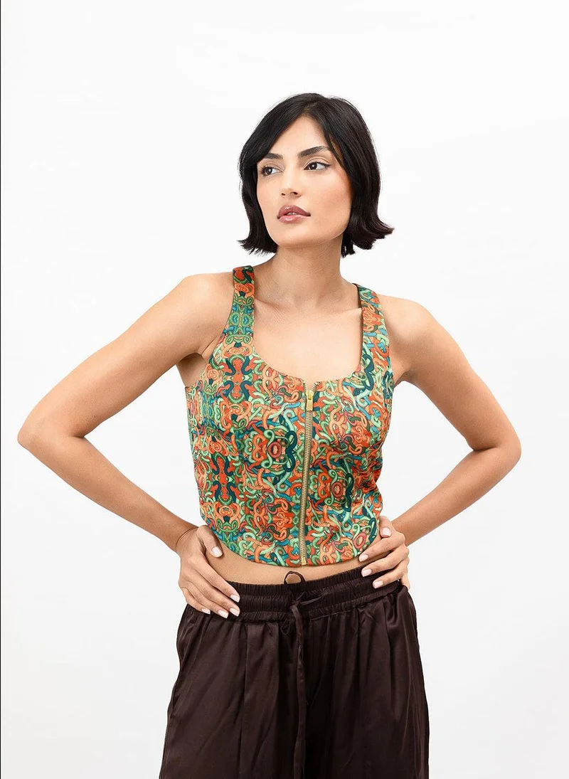 Janara Jones Snakes Satin Stallion Vest