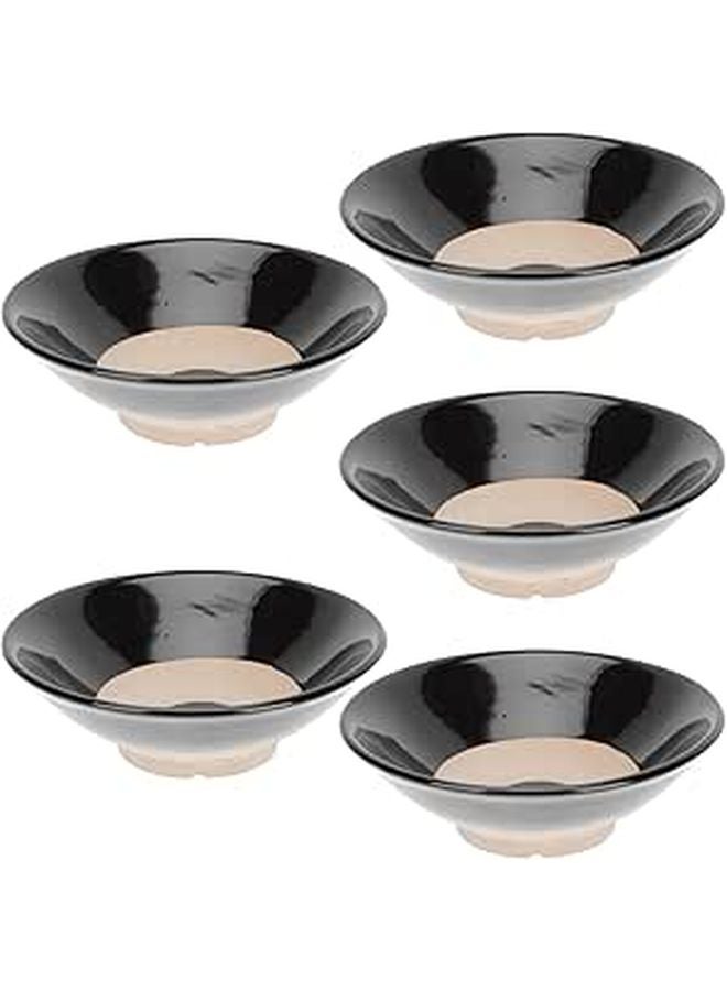 Vintage Earthenware Bowls Set of 5 3 Oz Antique Condiment Serving Dishes - Image 1