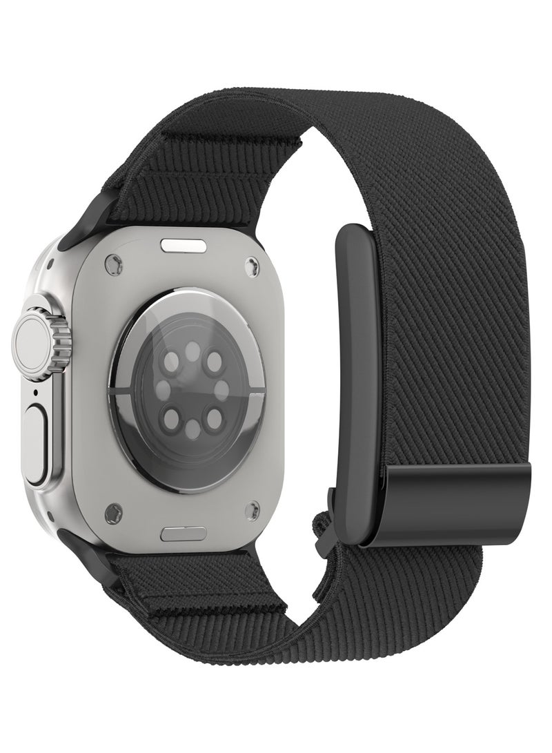 تمبو سوار رياضي من النايلون متوافق مع ساعة أبل و هوب 4.0 ، سوار ساعة هجين - سوار رياضي قابل للتعديل من القماش مقاوم للرائحة وجيد التهوية لـ هوب 4.0 و أي وتش 49 مم و46 مم و 45 مم و 44 مم و 42 مم - Image 2