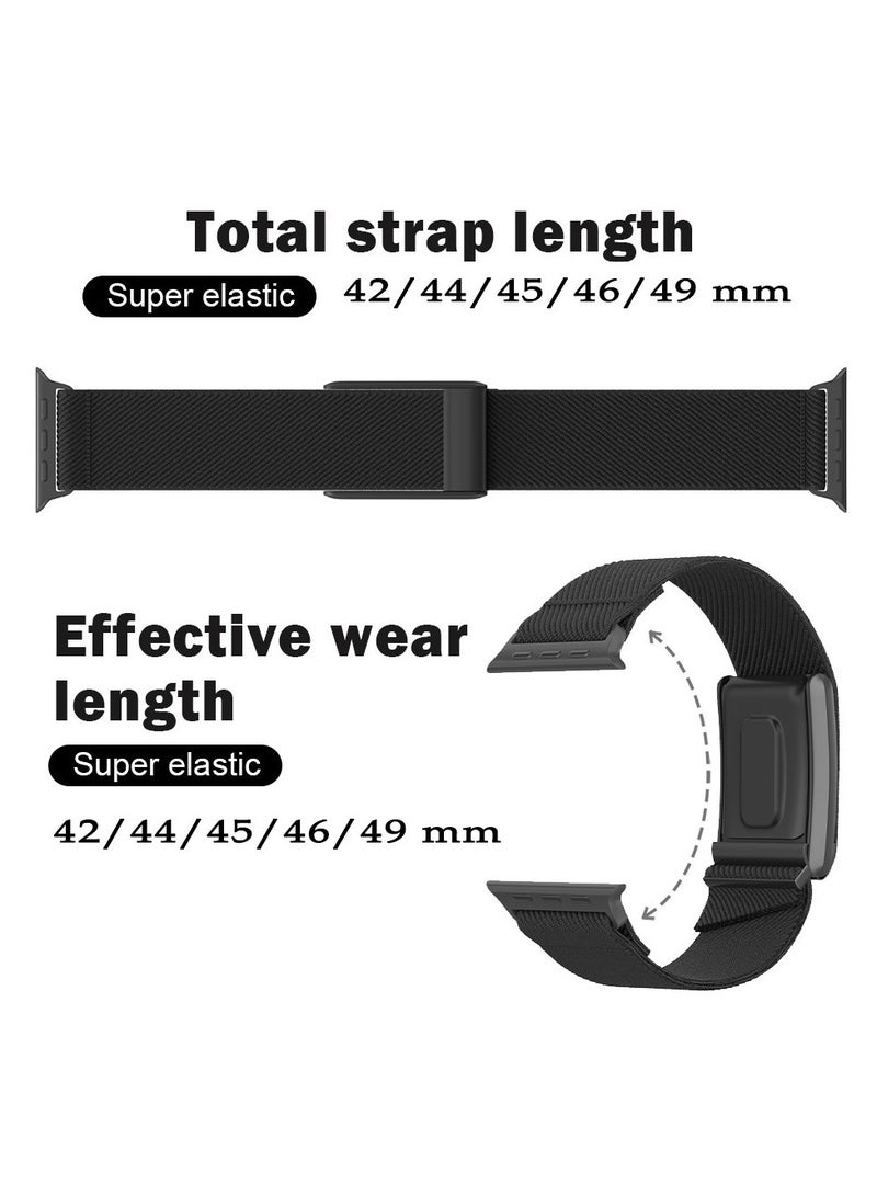تمبو سوار رياضي من النايلون متوافق مع ساعة أبل و هوب 4.0 ، سوار ساعة هجين - سوار رياضي قابل للتعديل من القماش مقاوم للرائحة وجيد التهوية لـ هوب 4.0 و أي وتش 49 مم و46 مم و 45 مم و 44 مم و 42 مم - Image 3