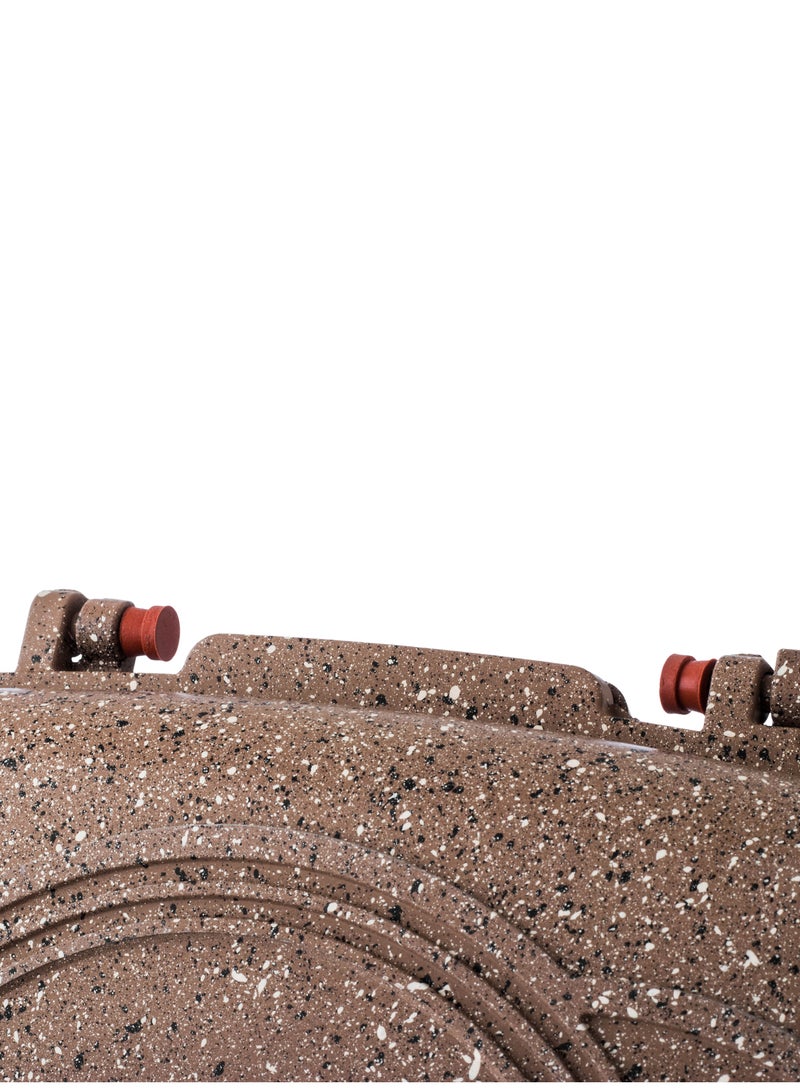 drobina Double grill and Turkish granite pan, brown color  - Image 3