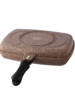 drobina Double grill and Turkish granite pan, brown color  - Image 5