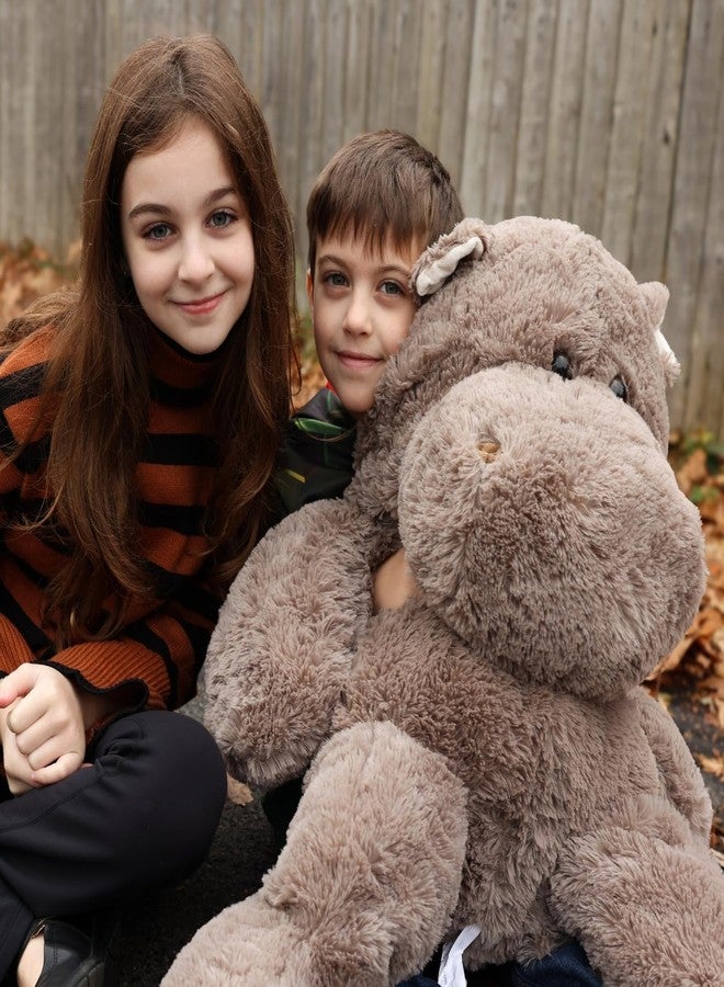 BENINY Giant Humongous Hippo Stuffed Animals 36", Oversized Toy Plush Gift for Kid, Gray - Image 4