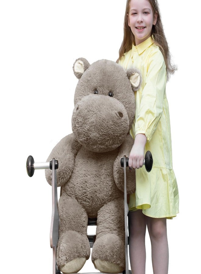BENINY Giant Humongous Hippo Stuffed Animals 36", Oversized Toy Plush Gift for Kid, Gray - Image 1