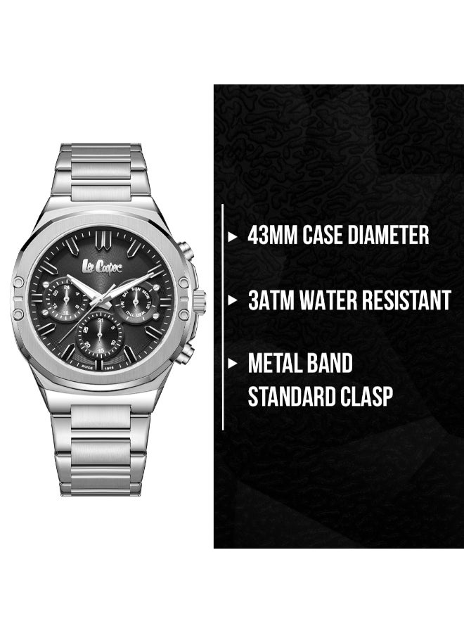 Lee Cooper Men's Metal Multi Function Watch LC07991.350 - 43 mm - Image 2