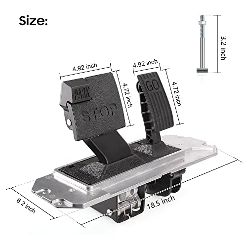 10L0L Club Car Precedent Accelerator Pedal&Brake Pedal Assembly OEM 103974821 102595021 - Image 3
