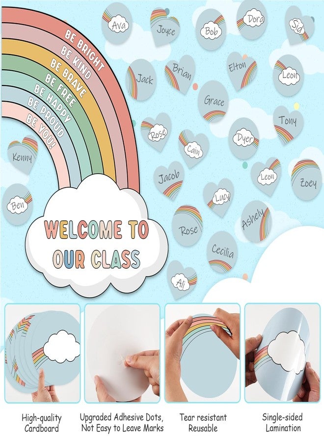 VABAMNA Boho Rainbow Bulletin Board Decorations Set, Boho Classroom Door Decor, Colorful Positive Affirmation Cutouts for Teacher Welcome Back to School Classroom Wall Door Decor - Image 4