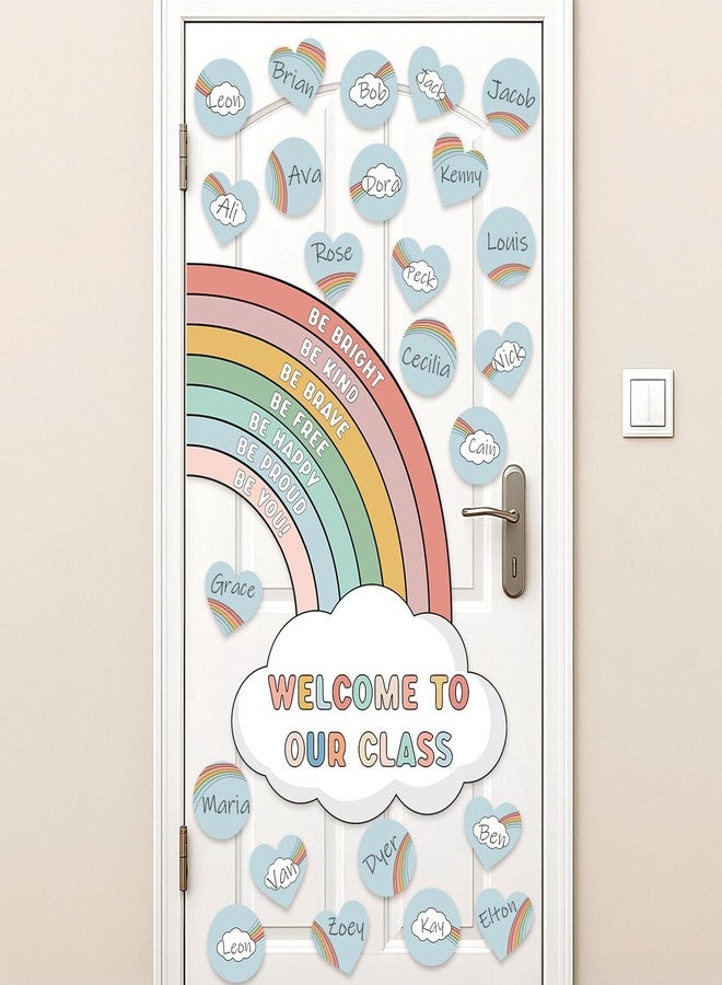 VABAMNA Boho Rainbow Bulletin Board Decorations Set, Boho Classroom Door Decor, Colorful Positive Affirmation Cutouts for Teacher Welcome Back to School Classroom Wall Door Decor - Image 1