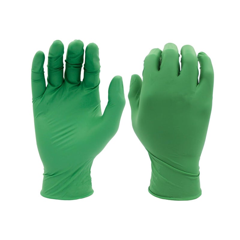 SHOWA 7705PFT Sustainable EBT LatexFree PowderFree AcceleratorFree Nitrile Disposable Single Use Safety Gloves 4 Mil 95 Length Medium 1 Box100 Gloves