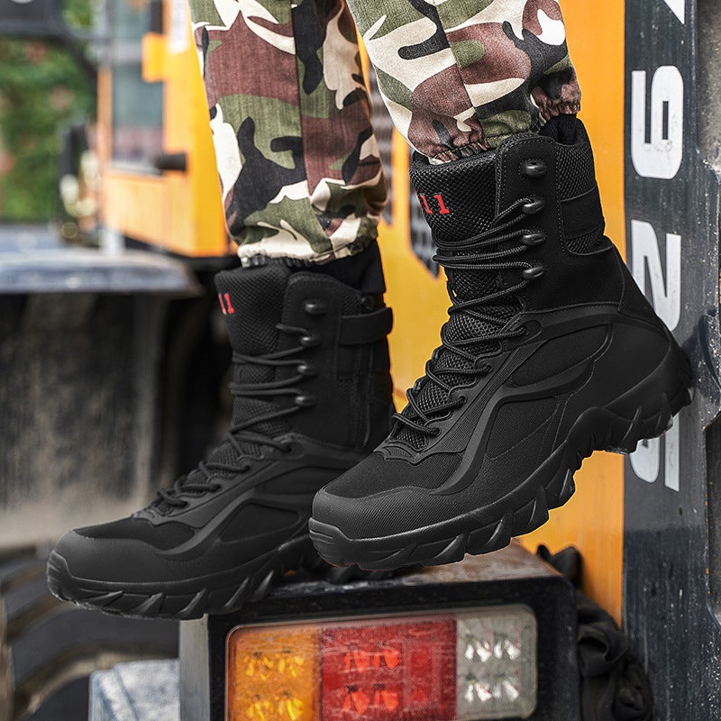 Plus Size High-Top Breathable Military Boots Men'S Outdoor Mountaineering Women'S Tactical Combat Boots Mountain Shoes Desert Workwear Boots - Image 4
