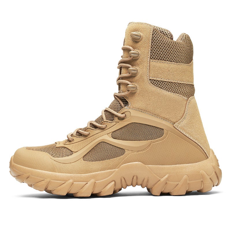 Plus Size High-Top Breathable Military Boots Men'S Outdoor Mountaineering Women'S Tactical Combat Boots Mountain Shoes Desert Workwear Boots - Image 1