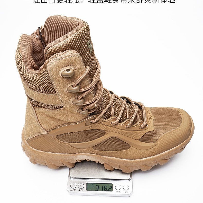 Plus Size High-Top Breathable Military Boots Men'S Outdoor Mountaineering Women'S Tactical Combat Boots Mountain Shoes Desert Workwear Boots - Image 5