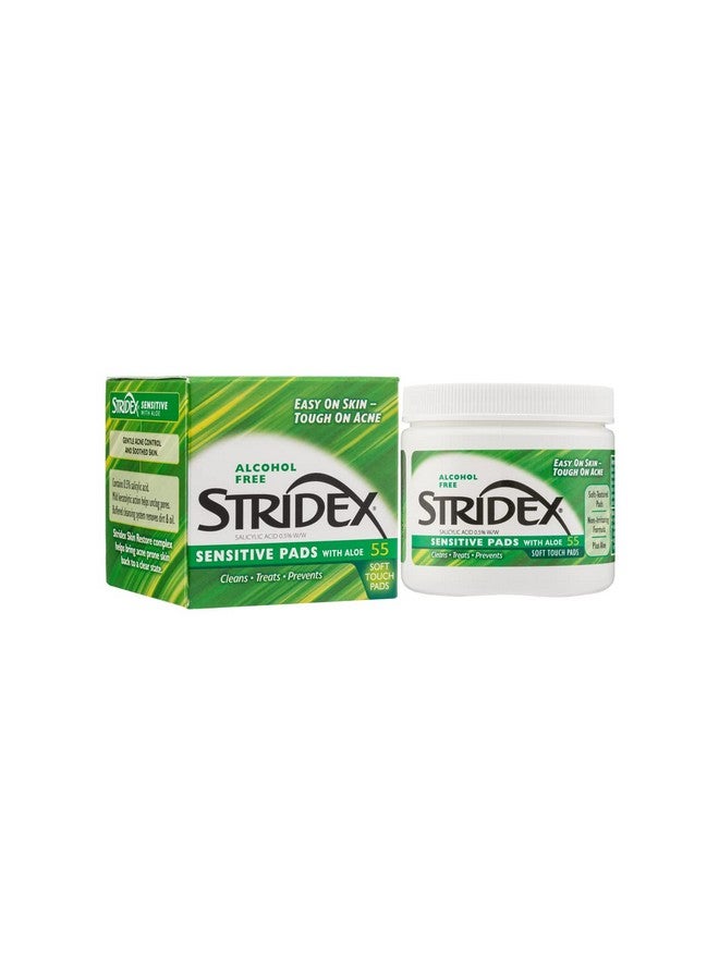 Stridex Daily Care Acne Pads with Aloe Sensitive Skin - 55 ct - Image 1
