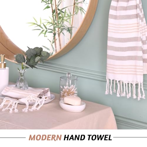 Folkulture Hand Towels for Bathroom | Set of 2 (16 x 30) Decorative Hand Towel with Hanging Loop | 100% Cotton Turkish Hand Towels Set | Boho Hand Towel Washable for Kitchen Decor - Image 3