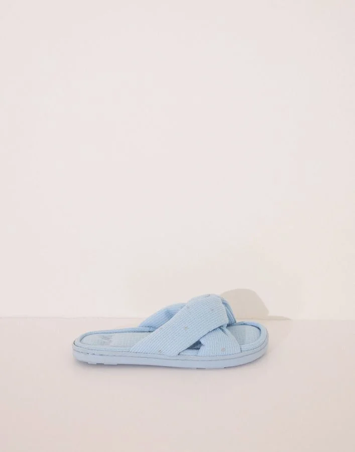 women'secret Blue Knot Waffle Shower Slipper